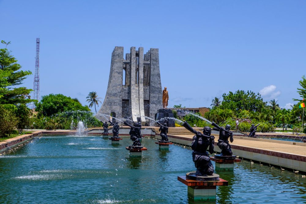 Water fountain at Kwame Nkrumah Memorial Park
