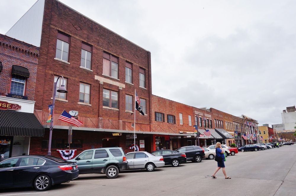 Brikck buildings along Ames Main Street