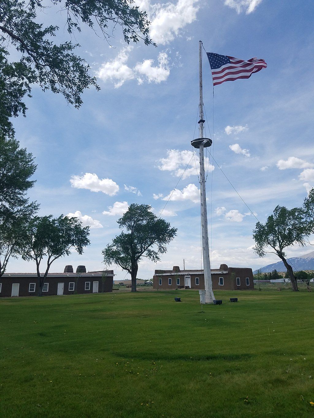 American flag at Fort Garland Museum.