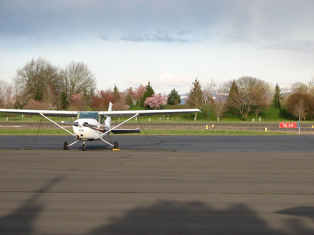 A ramp area at Albany Municipal Airport.