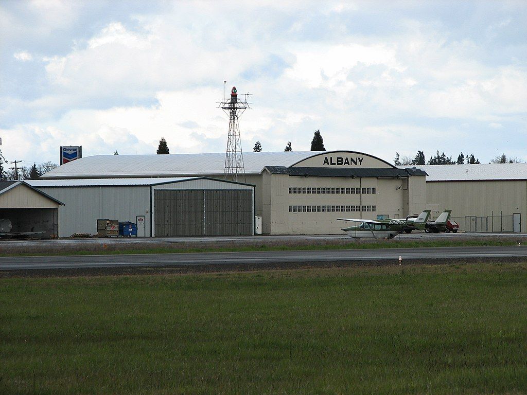Exterior of the Albany Municipal Airport.