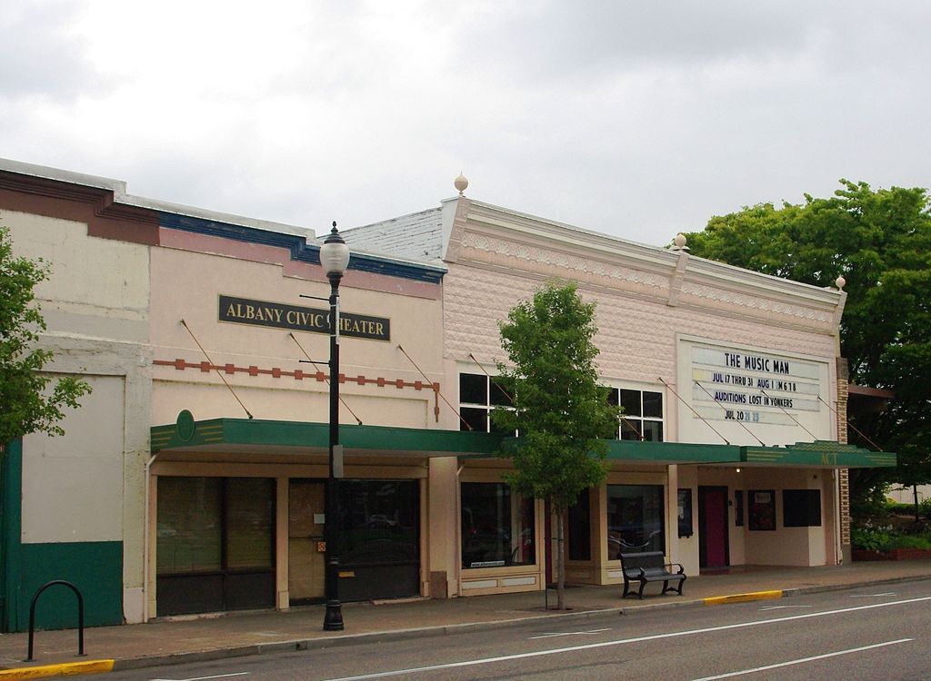 Exterior of the Albany Civic Center.