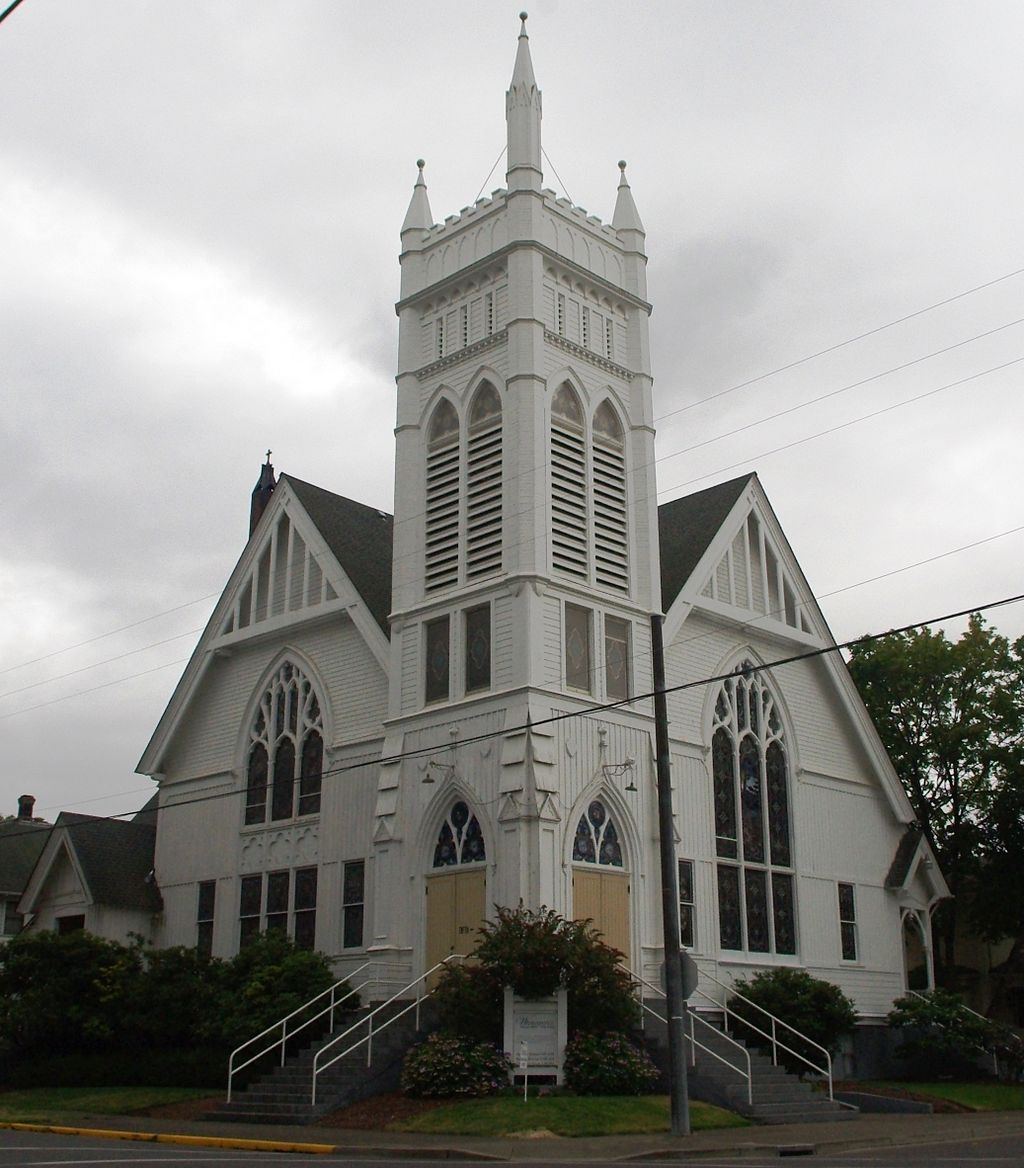 Exterior of the Whitespires Church at The Monteith District.