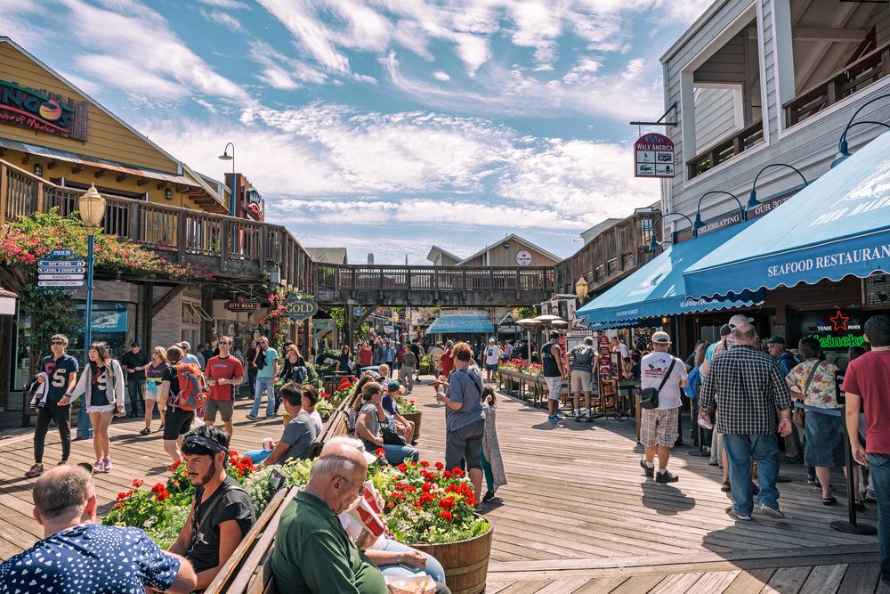 People Walking in Pier 39