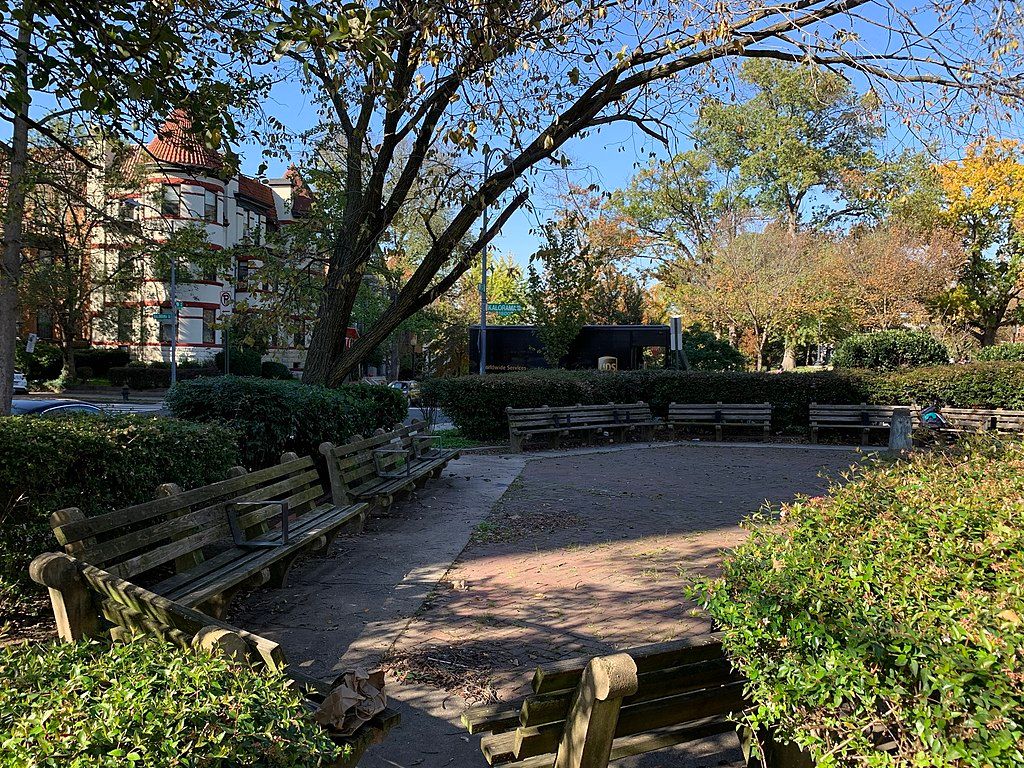 Wooden benches at Kalorama Park