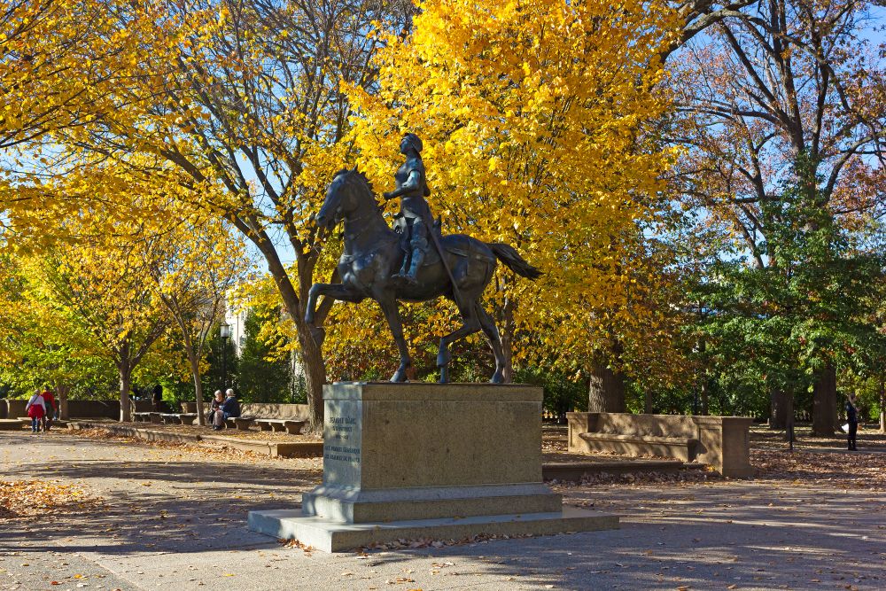 Joan of Arc statue at Meridian Hill Park
