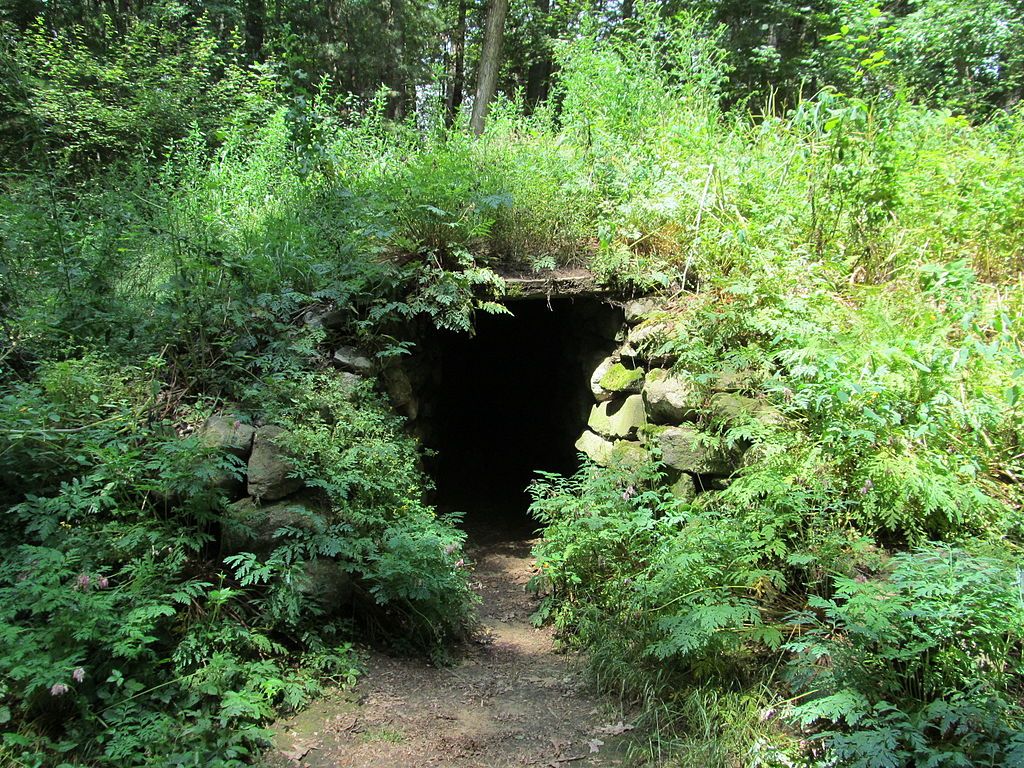Stone chamber at Nashoba Brook Conservation Land