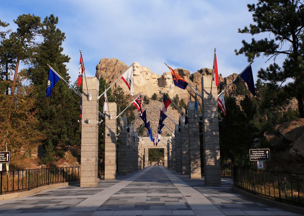 Trail leading to Mt. Rushmore National Memorial