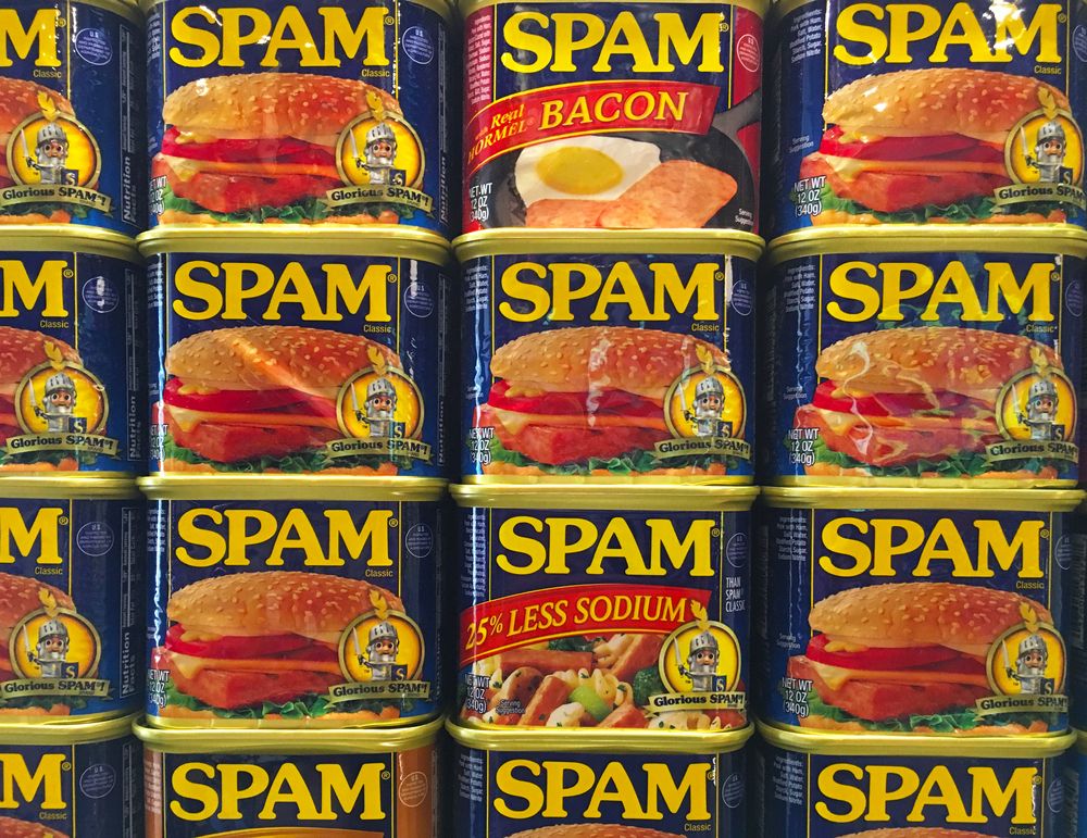 SPAM cans displayed in SPAM Museum
