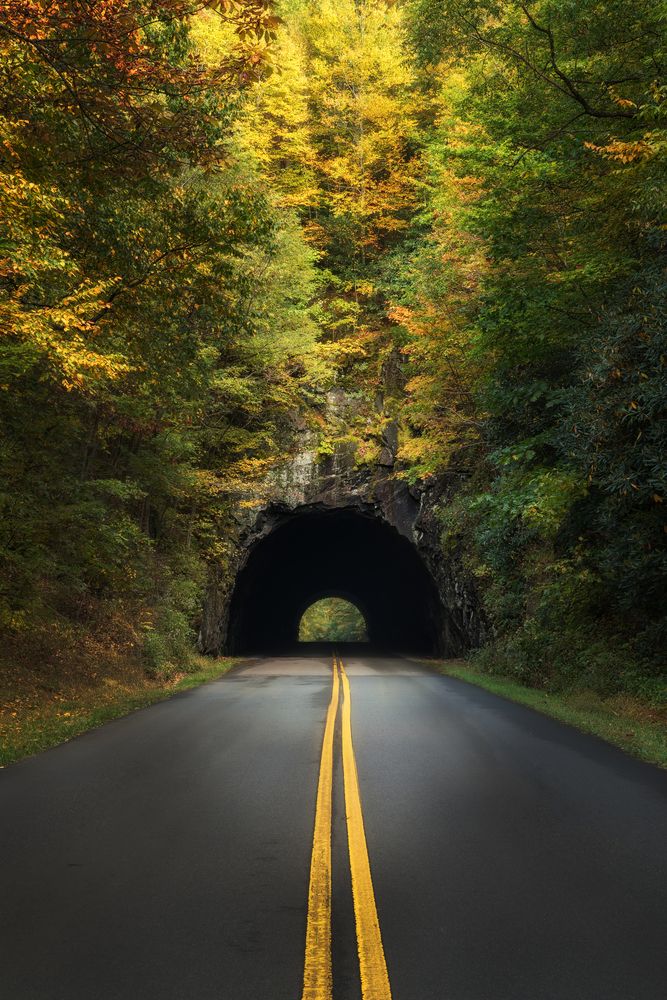 A tunnel along Blue Ridge Parkway