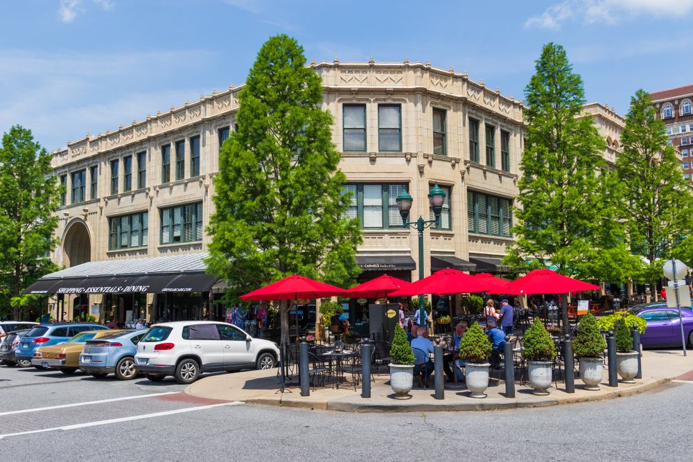 Exterior of the Grove Arcade