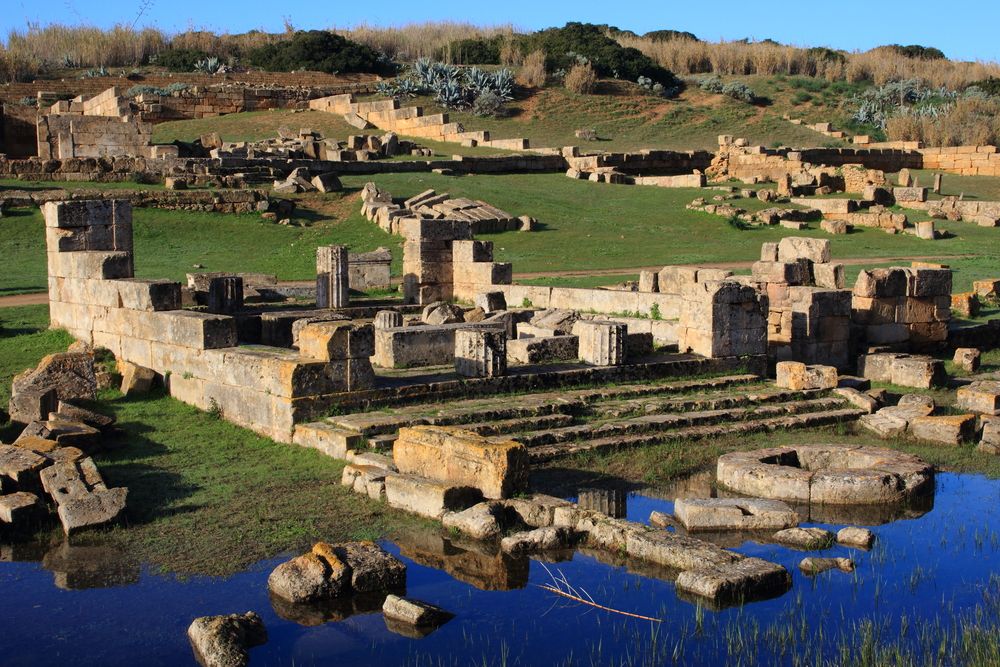 Ruins of Greek Temple in Sicily