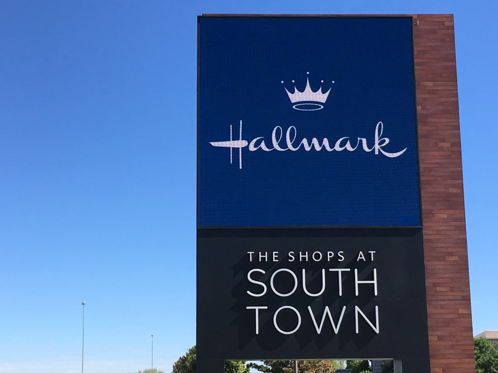 Sign of The Shops at South Town in Sandy, Utah