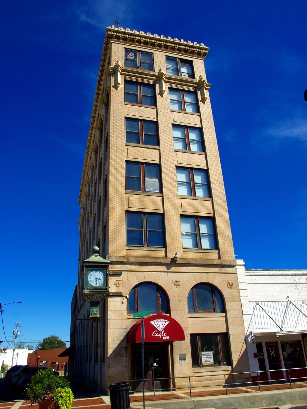 Entrance and windows of First National Bank Building