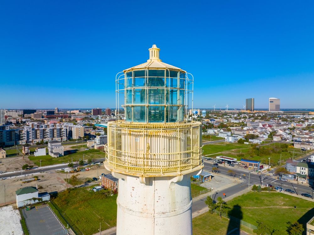 The lamp of the Absecon Lighthouse