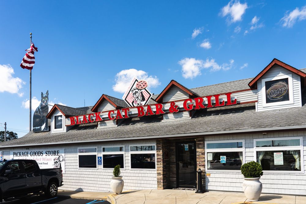 Exterior of Black Cat Bar & Grill
