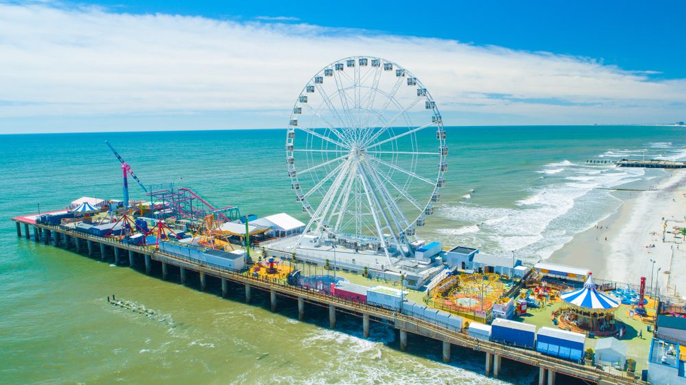Aerial view of Steel Pier