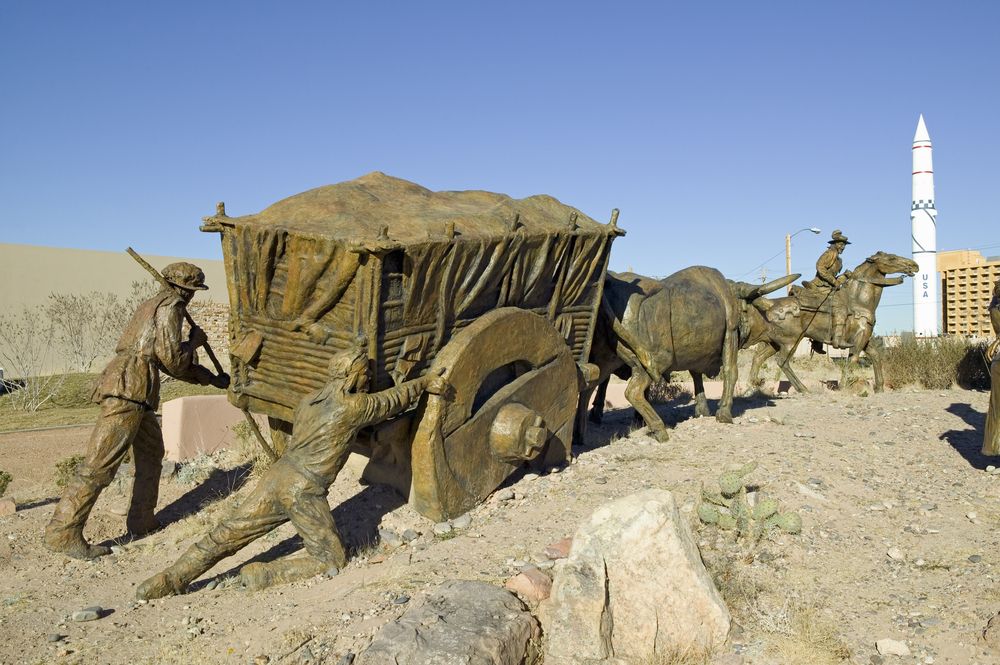 Outdoor sculpture at Albuquerque Museum of Art and History