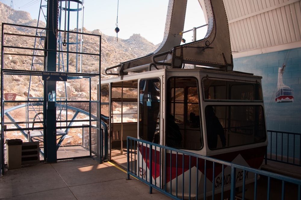 A gondola at Sandia Peak Tramway