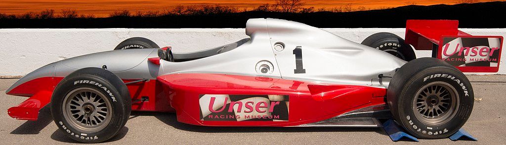 A race car in Unser Racing Museum