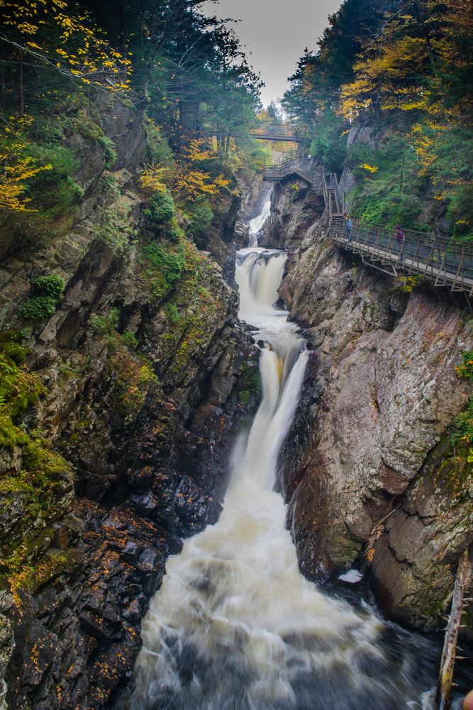 The rushing waters of High Falls Gorge