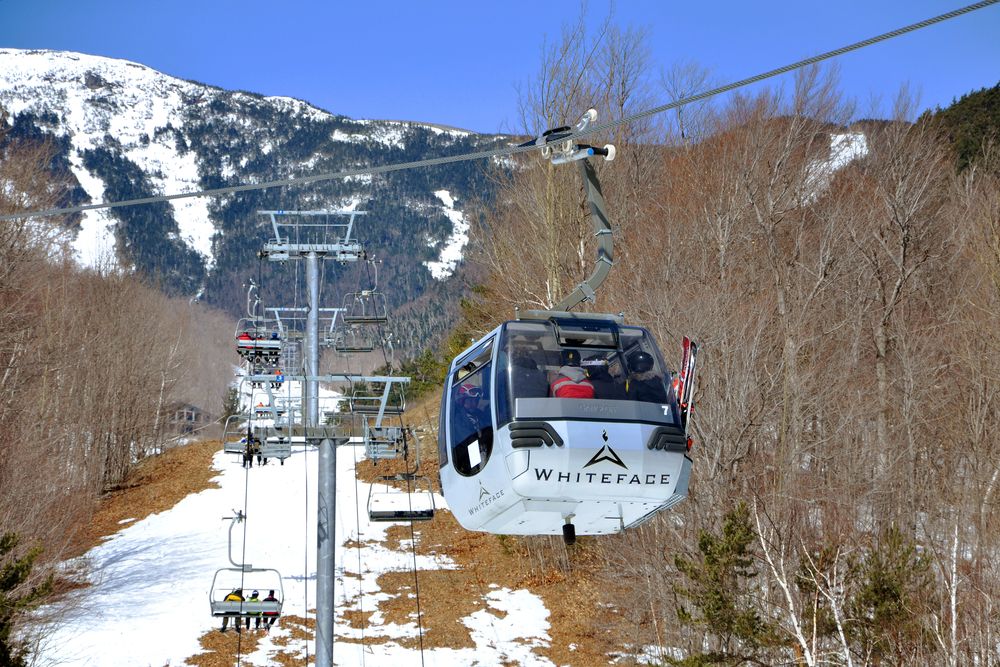 Ski lifts and gondolas at Whiteface Mountain