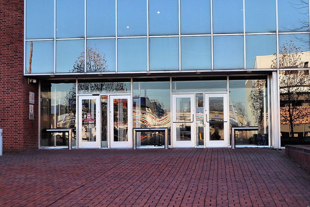 Entrance doors of Allentown Public Library