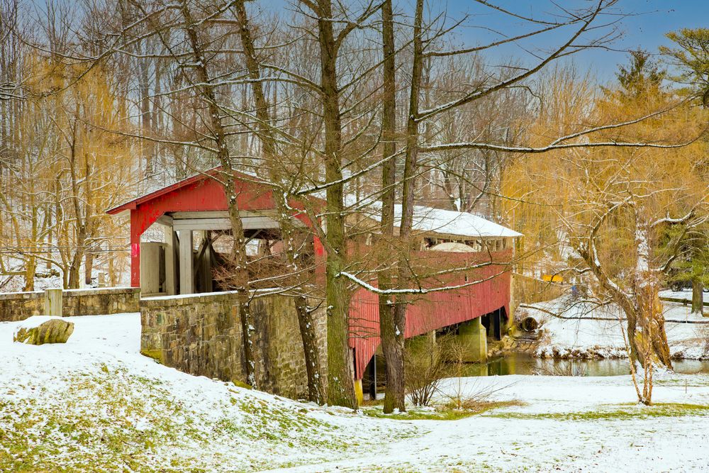 Exterior of Bogert Covered Bridge