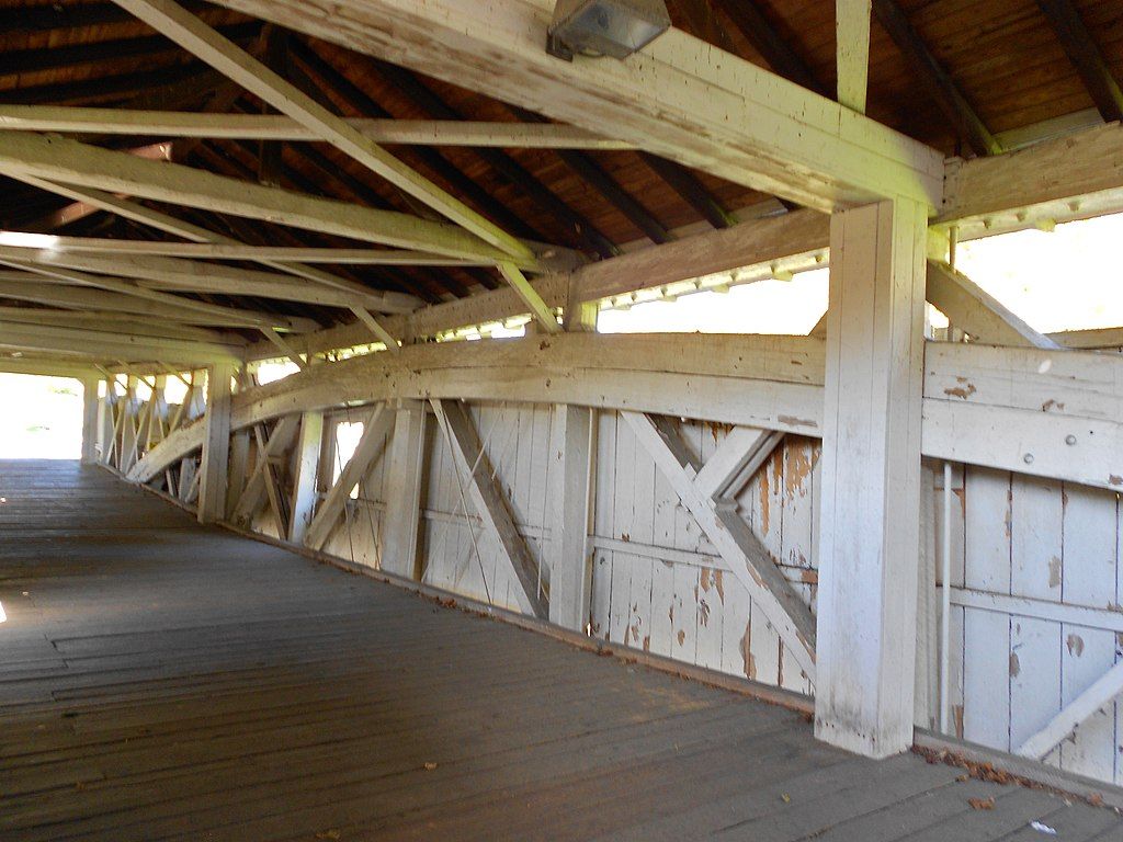 Interior of Bogert Covered Bridge