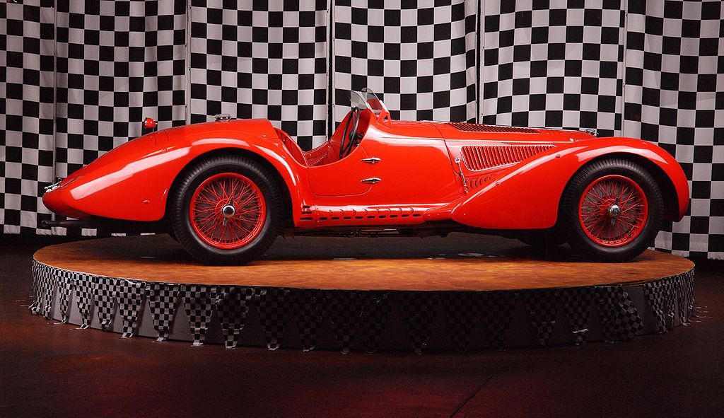 A vehicle displayed in Simeone Foundation Automotive Museum
