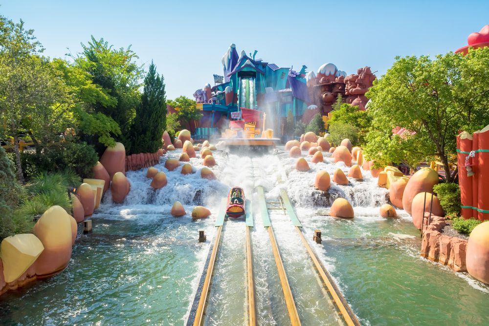 Water slide park at Universal Studios.