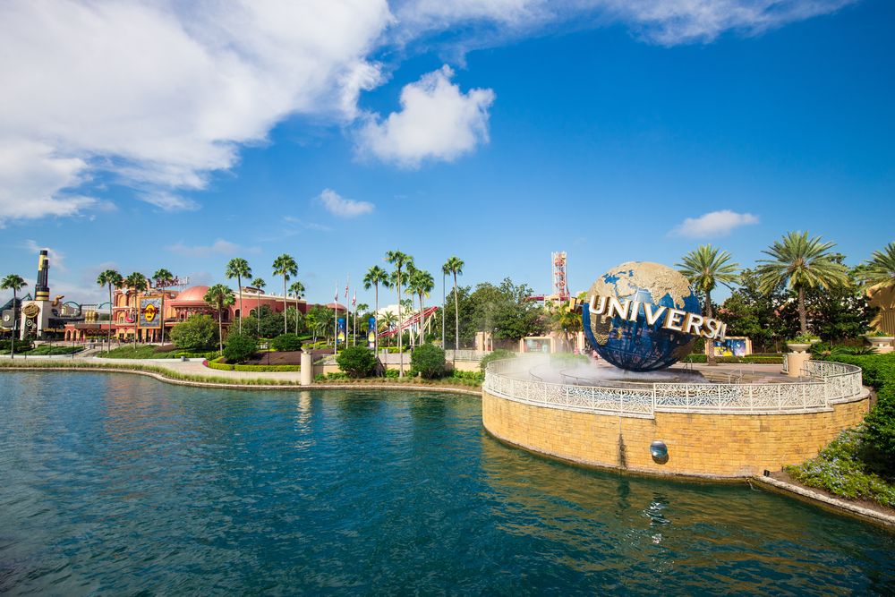 Universal globe at Universal Studios.