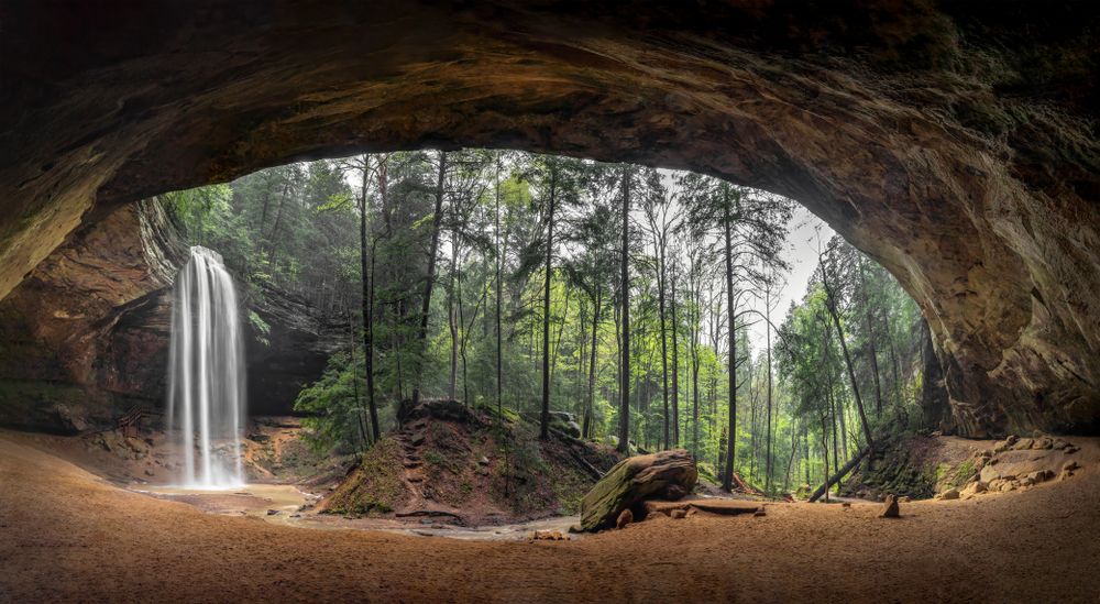 Inside View of the Ash Cave