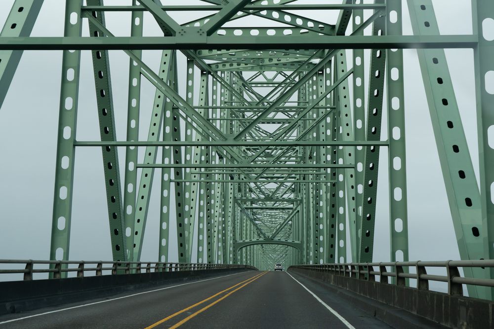 The road of Astoria–Megler Bridge
