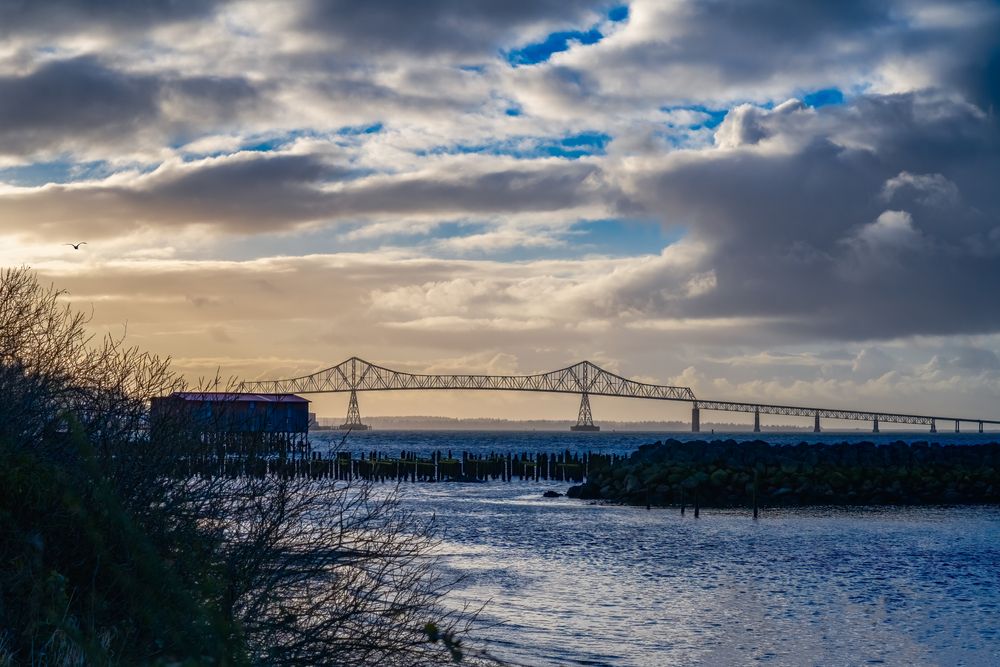 Astoria–Megler Bridge over the columbia river