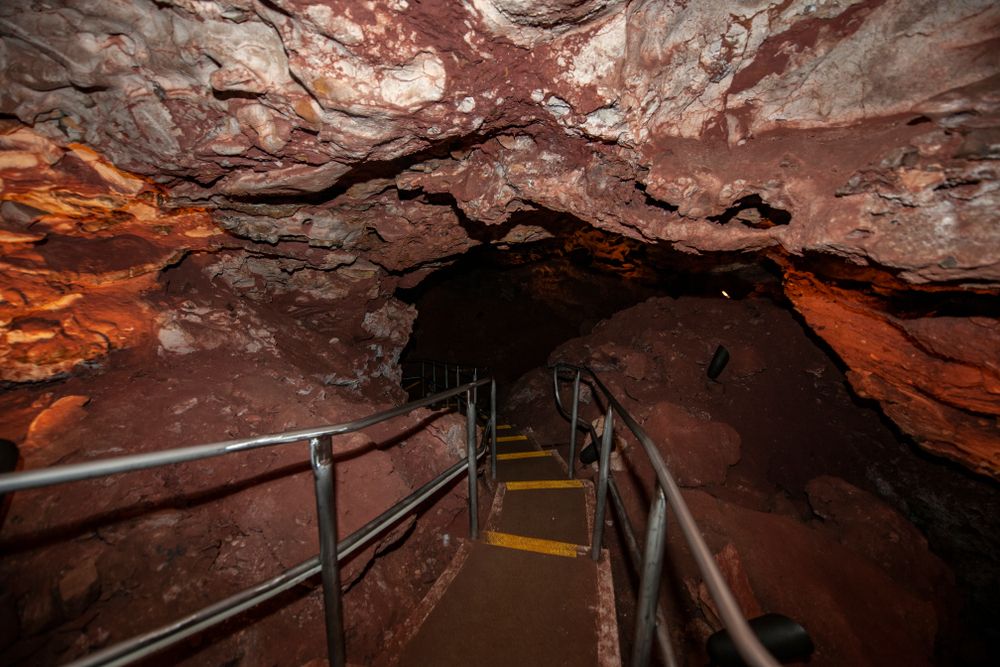 Steps leading down to Wind Cave National Park