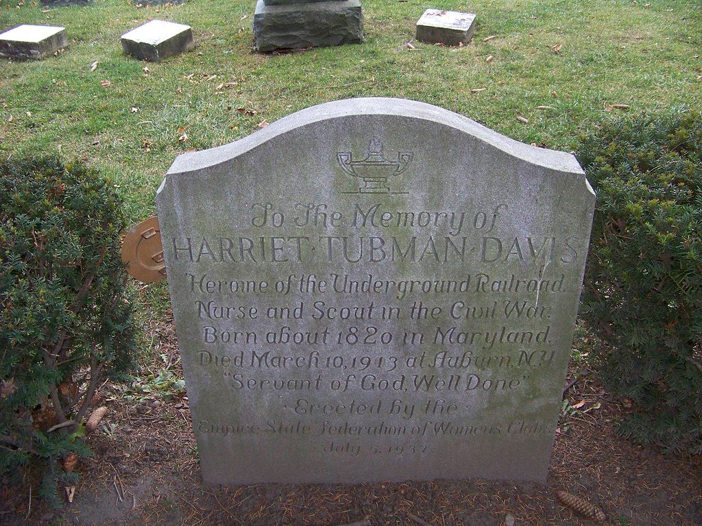 The gravestone of Harriet Tubman