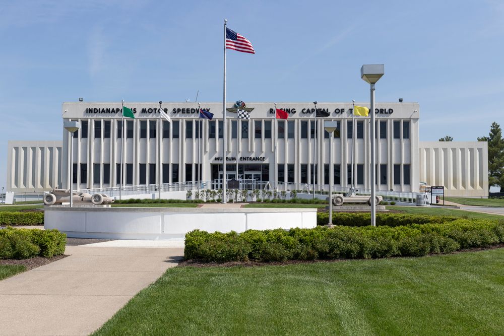 Front View of Indianapolis Motor Speedway and Hall of Fame Museum