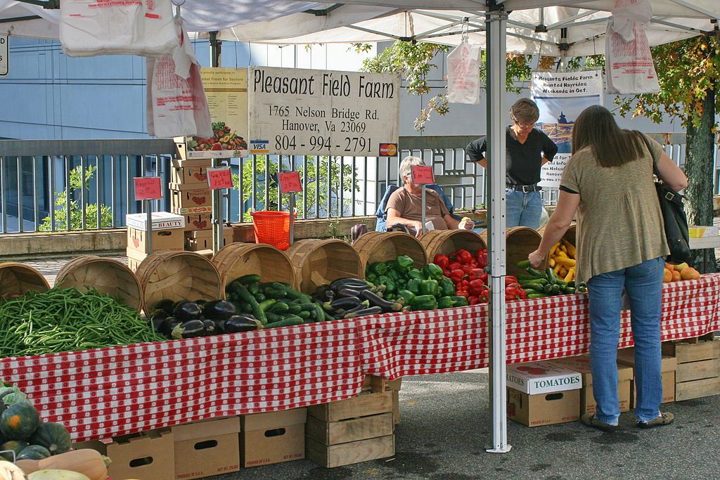 Fresh produce at Arlington Farmers Market
