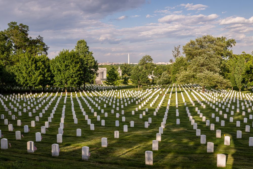 Headstones at Arlington National Cemetery