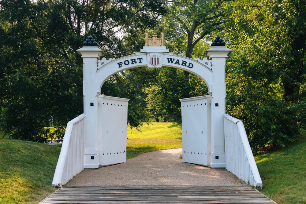 Entrance gate of Fort Ward Museum & Historic Site