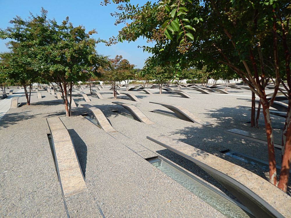 Daytime view of the National 9/11 Pentagon Memorial