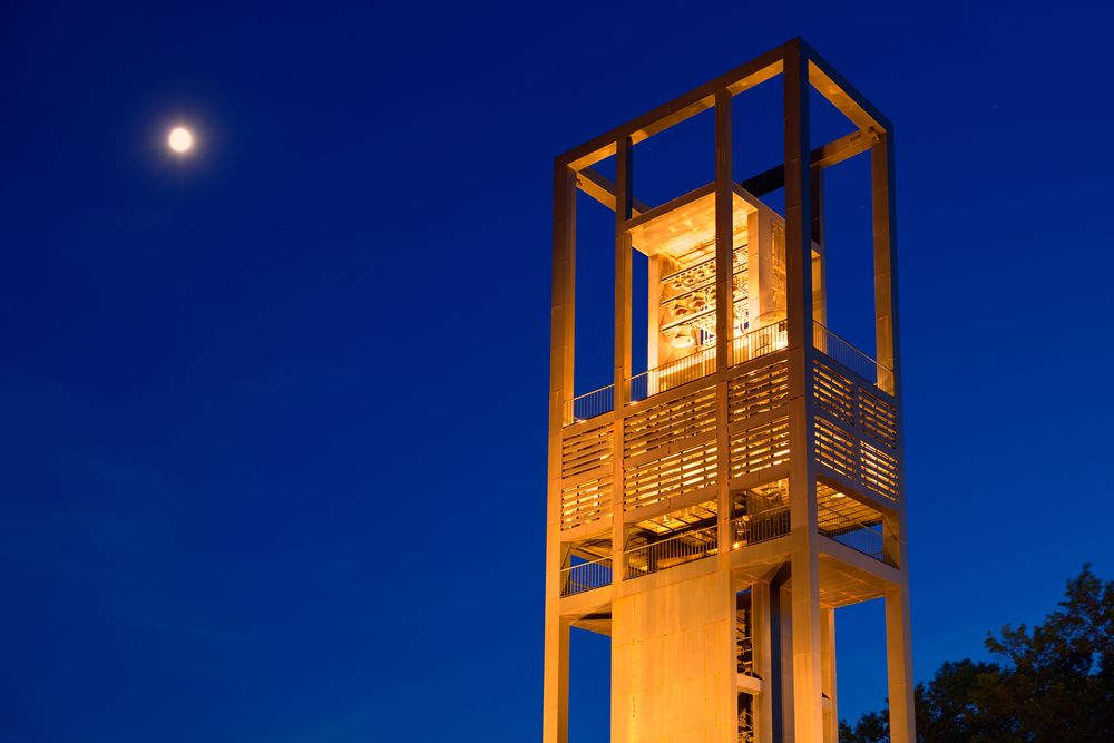 View of Netherlands Carillon at night