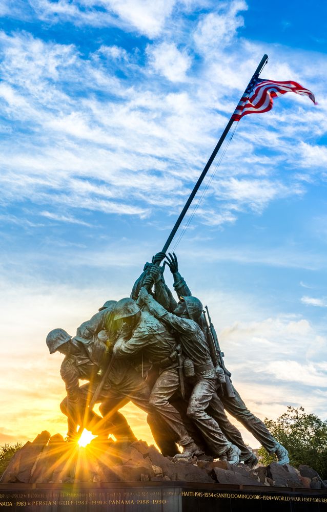 Scenic view of the US Marine Corps War Memorial