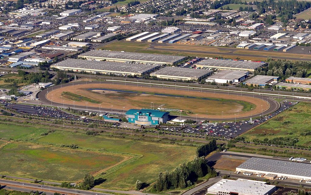 Aerial view of Emerald Downs