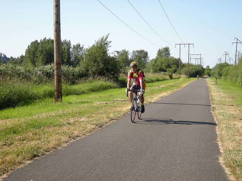 Cycling along Interurban Trail