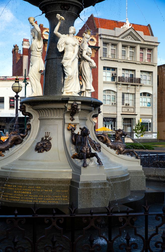 Close view of the Alexandra Fountain