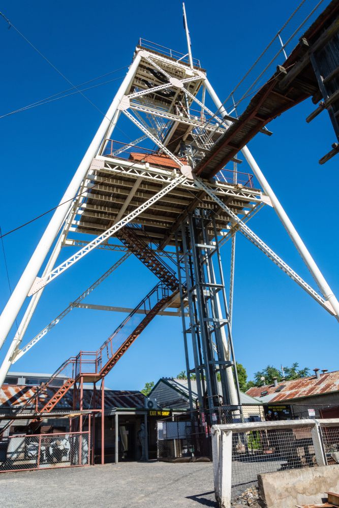 The tower of Central Deborah Gold Mine