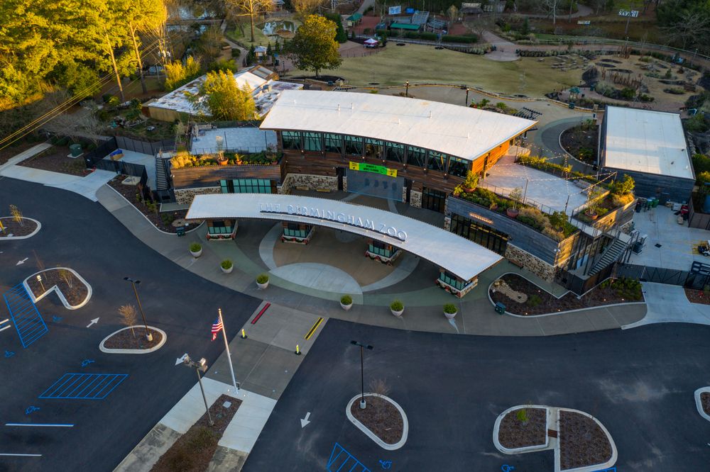 Aerial view of Birmingham Zoo