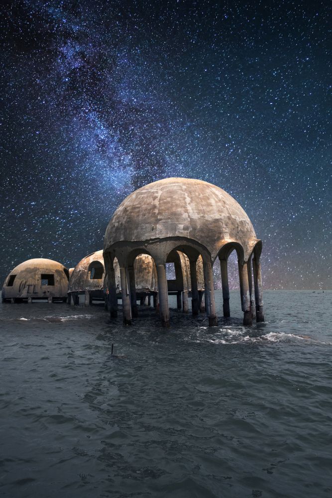 Visible stars over Cape Romano